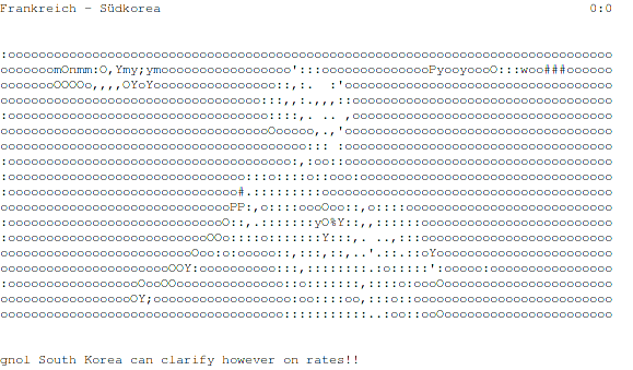 Coupe du monde en ASCII